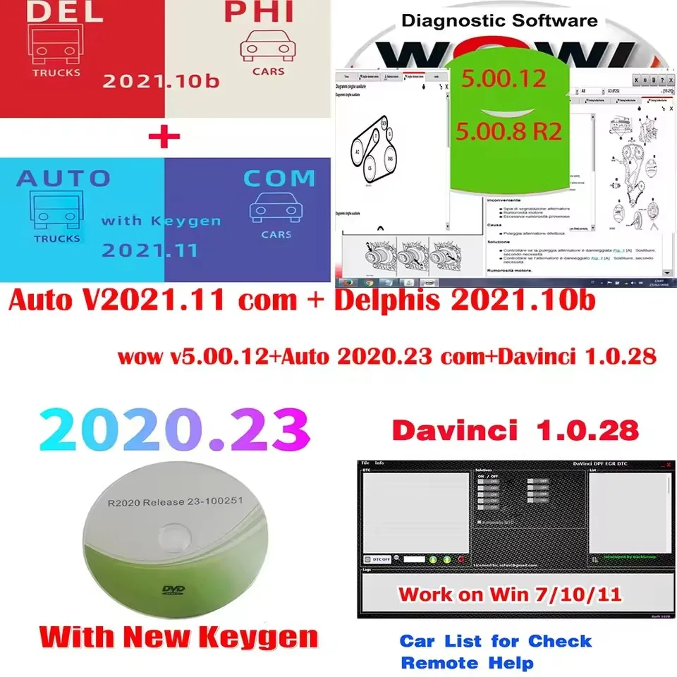 2023 Hot Auto+COM 2021.11+Delphis 2021.10b with keygen+WOW 5.00.12 Software DS150 OBD2 Diagnostic tool Compatible with Bluetooth
2023 Hot Auto+COM 2021.11+Delphis 2021.10b with keygen+WOW 5.00.12 Software DS150 OBD2 Diagnostic tool Compatible with Bluetooth