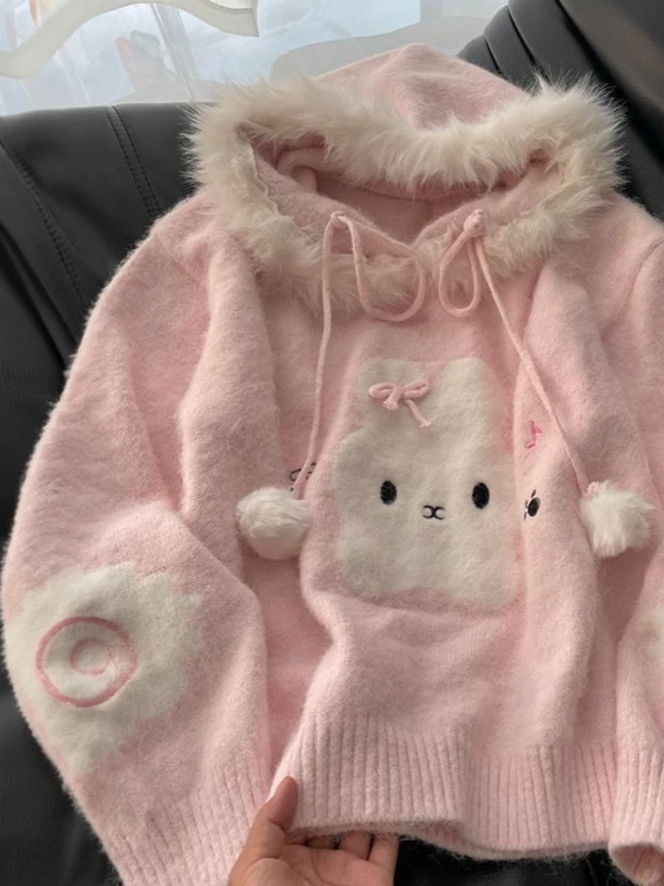 Милые вязаные толстовки в японском стиле, женские розовые милые красивые модные свитера с меховым воротником, женская повседневная дизайнерская одежда, новинка 2023 года
Милые вязаные толстовки в японском стиле, женские розовые милые красивые модные свитера с меховым воротником, женская повседневная дизайнерская одежда, новинка 2023 года