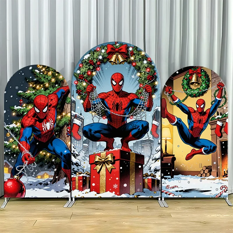 Arch Backdrop Cover Single Side Spider Man Holiday Festive Christmas Tree Presents Party Decoration Photo Booth Background Props
Arch Backdrop Cover Single Side Spider Man Holiday Festive Christmas Tree Presents Party Decoration Photo Booth Background Props