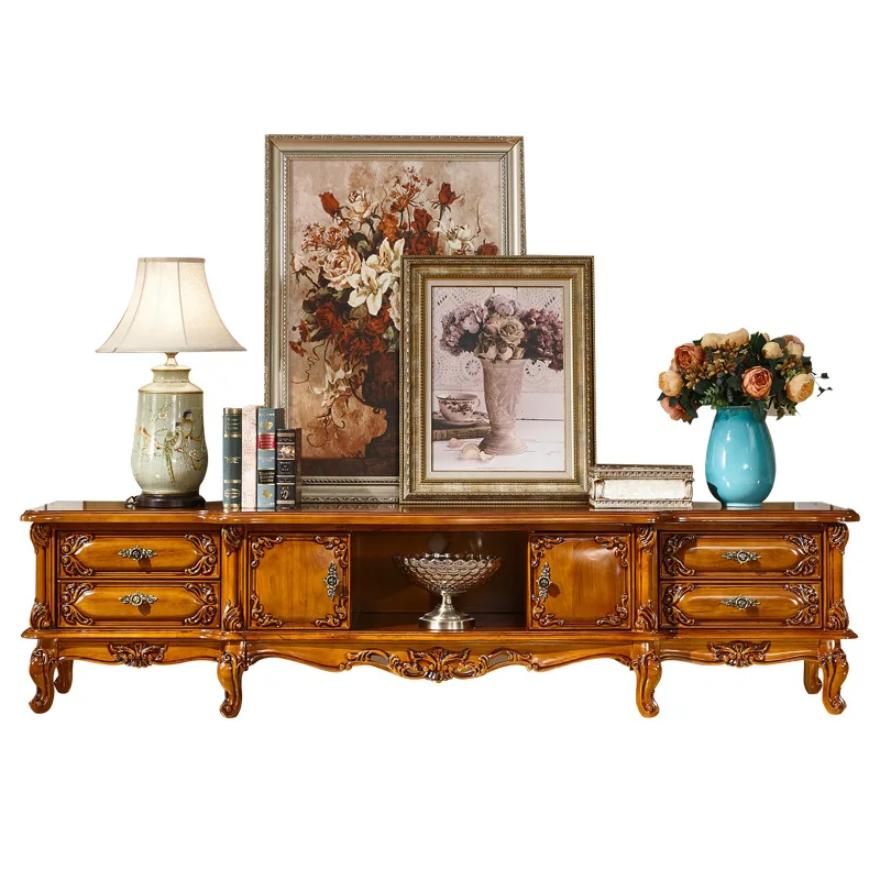 TV cabinet American villa solid wood marble piano paint engraved TV cabinet floor cabinet coffee table combination
TV cabinet American villa solid wood marble piano paint engraved TV cabinet floor cabinet coffee table combination