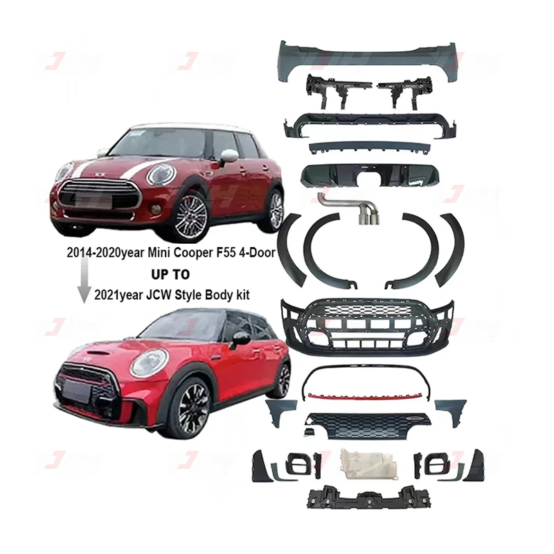 Автомобильные бамперы Mini F55 на 2014-2020 годы Mini F55 Cooper, 4-дверное обновление для подтяжки лица, 2021 год Jcw Bodykit 2021, передний и задний автомобильный бампер
Автомобильные бамперы Mini F55 на 2014-2020 годы Mini F55 Cooper, 4-дверное обновление для подтяжки лица, 2021 год Jcw Bodykit 2021, передний и задний автомобильный бампер