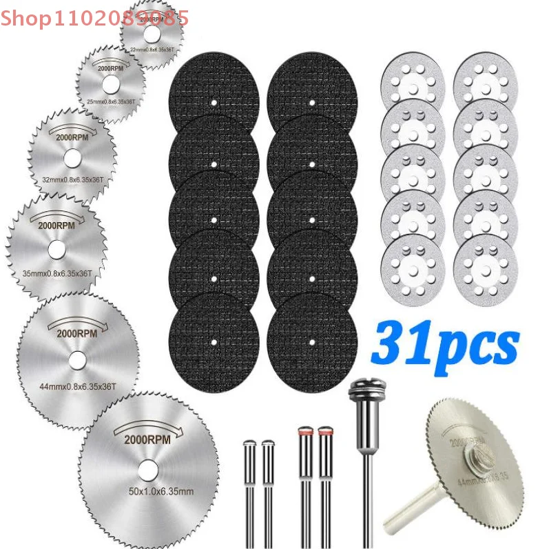 Durable Diamond Cutting Discs and Sanding Wheels - 10/31 pcs for Metal/Wood Projects, Perfect Fit for Mini Drill Rotary Tools
Durable Diamond Cutting Discs and Sanding Wheels - 10/31 pcs for Metal/Wood Projects, Perfect Fit for Mini Drill Rotary Tools