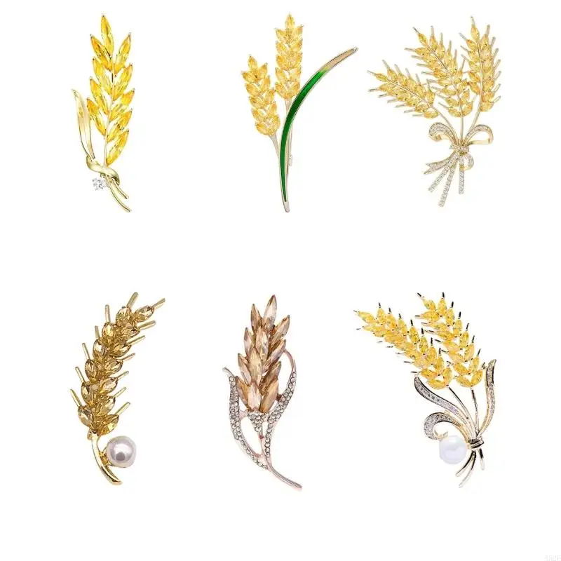 652F Elegant Wheat Metal Golden Brooch Adornment Stylish Wheat Ear Brooch Ornament Lapel Pin for Women's Suit or Sweater
652F Elegant Wheat Metal Golden Brooch Adornment Stylish Wheat Ear Brooch Ornament Lapel Pin for Women's Suit or Sweater