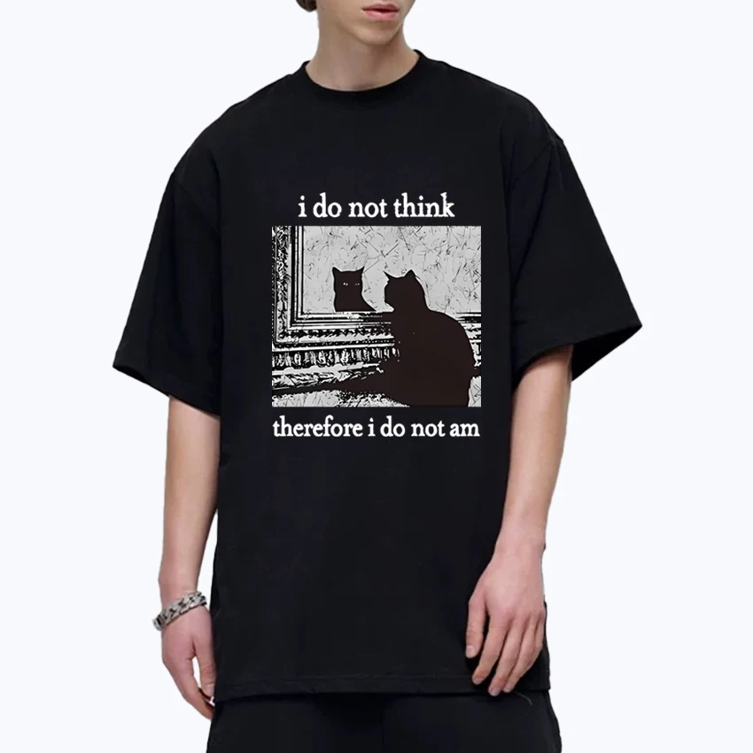 Модная хлопковая футболка с круглым вырезом «I Do Not Think Therefore I Do Not Am» унисекс, летние футболки большого размера с короткими рукавами
Модная хлопковая футболка с круглым вырезом «I Do Not Think Therefore I Do Not Am» унисекс, летние футболки большого размера с короткими рукавами