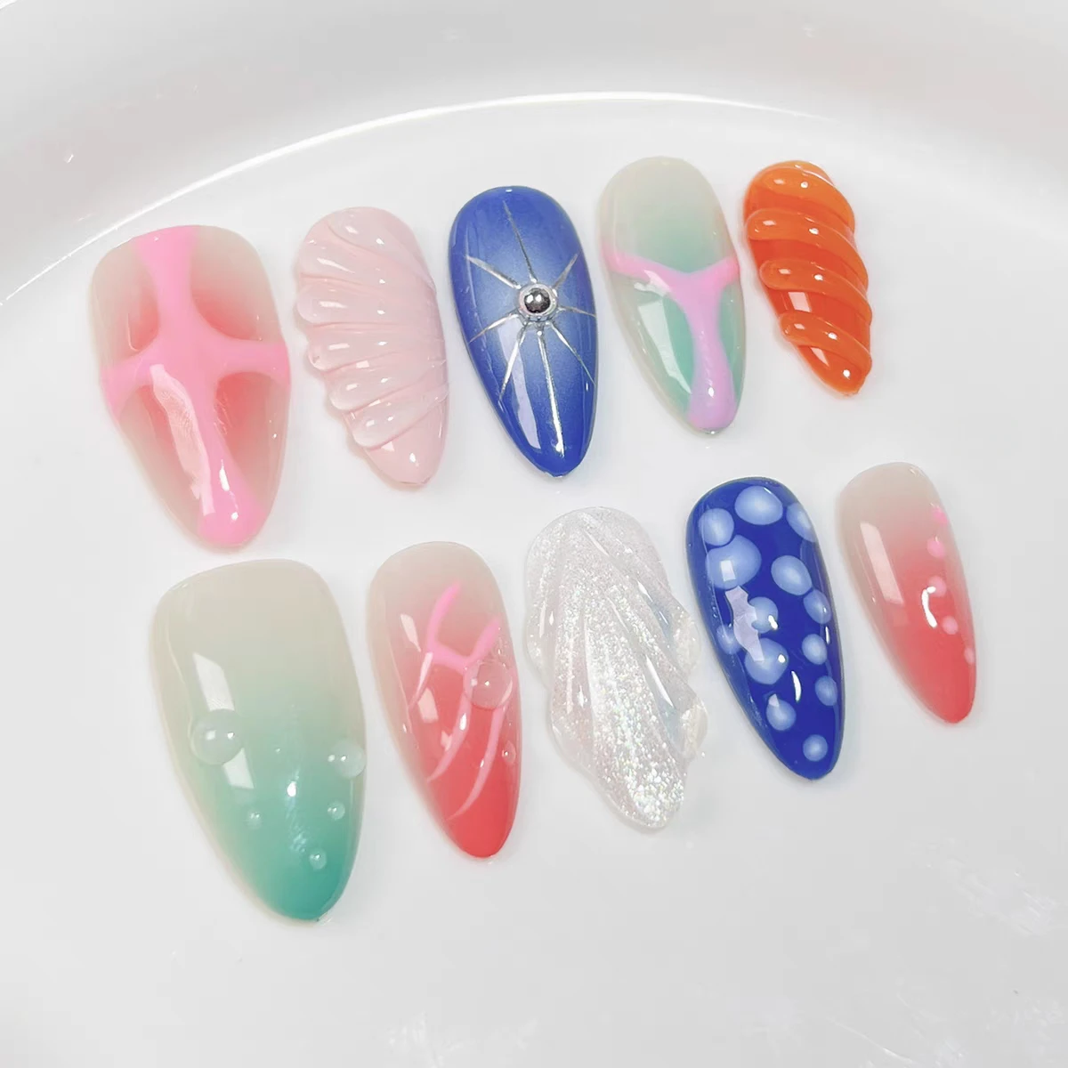 New Dream Sea 2025 Product Wear Nail Fresh Wind Nail Art Patch Embossed Water Ripple Pure Handmade Wear Nail Patch
New Dream Sea 2025 Product Wear Nail Fresh Wind Nail Art Patch Embossed Water Ripple Pure Handmade Wear Nail Patch