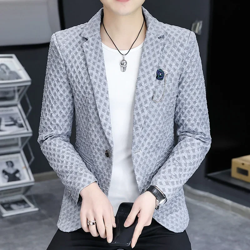 Boutique Men's Fashion Elegant Gentleman Youth Business Casual British Style Breathable Comfortable Korean Slim Dress Blazer
Boutique Men's Fashion Elegant Gentleman Youth Business Casual British Style Breathable Comfortable Korean Slim Dress Blazer