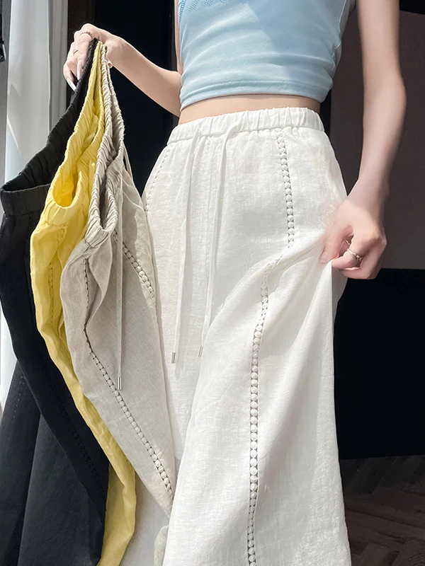Original Design Summer 2026 High Waist Casual Wide Leg Pants Linen Floor Length Lace Casual Pants for Women
Original Design Summer 2026 High Waist Casual Wide Leg Pants Linen Floor Length Lace Casual Pants for Women