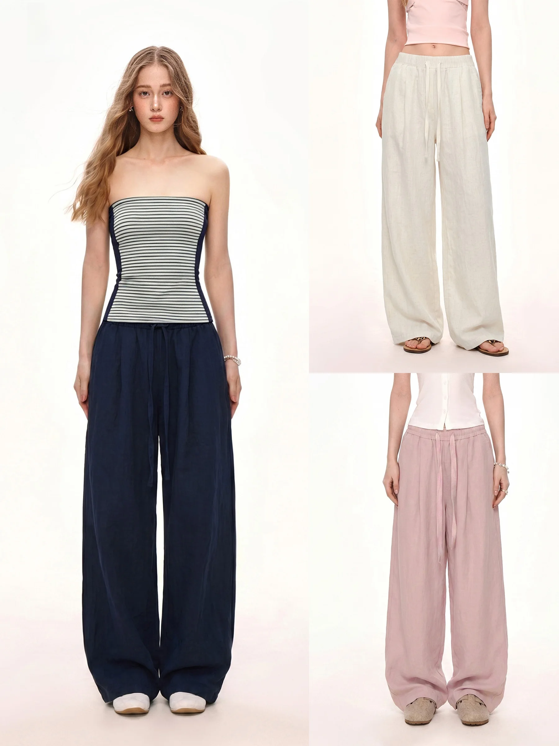 Low Waist Casual Pants Women Summer Pure Color Design Slimming Drapey Loose Wide Leg Long Trousers Fashionable Comfortable
Low Waist Casual Pants Women Summer Pure Color Design Slimming Drapey Loose Wide Leg Long Trousers Fashionable Comfortable