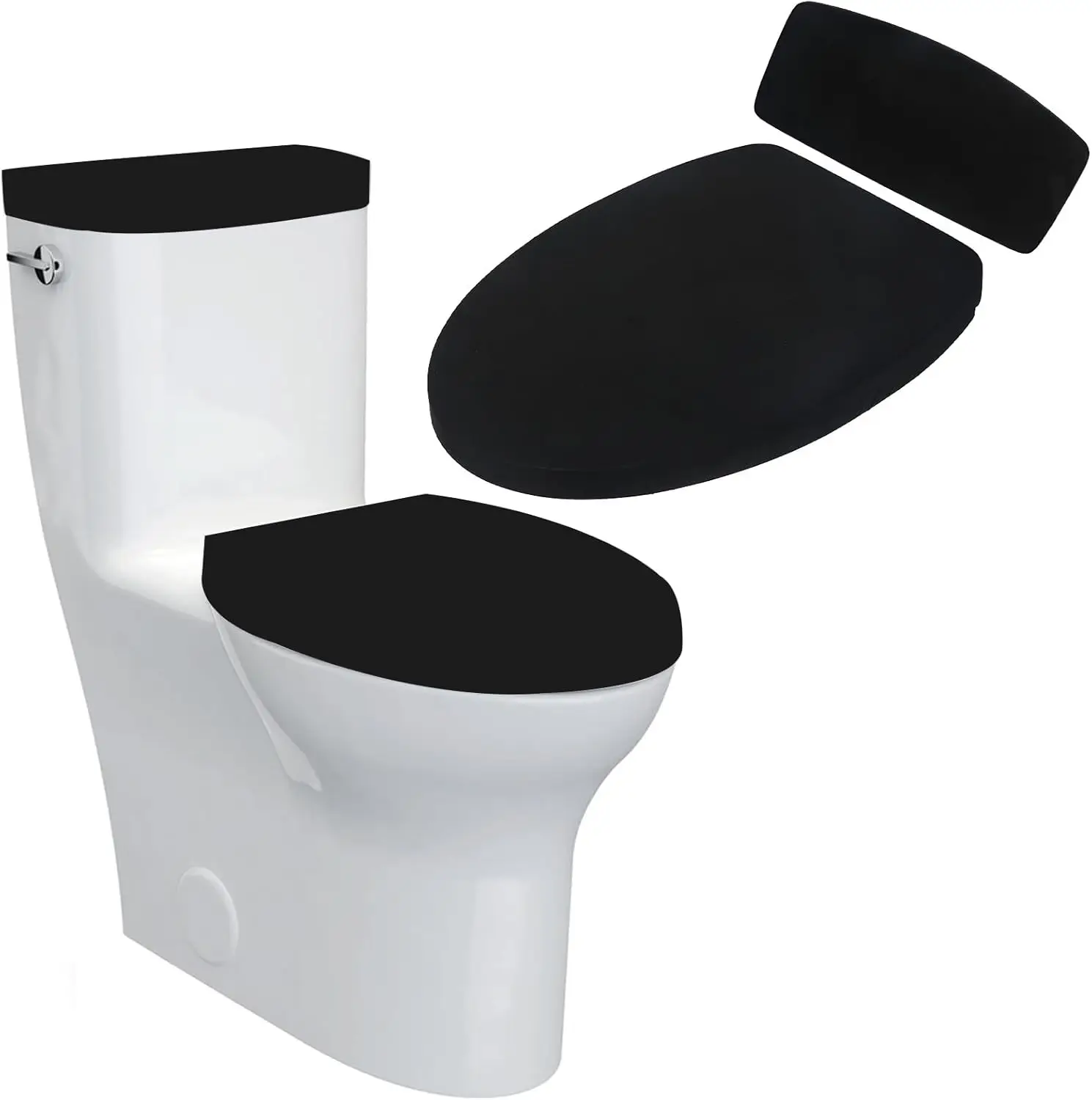 Soft Toilet Lid and Tank Cover Set with Elastic Bottom for Most Toilets, Stretchable Fabric Cover, Black
Soft Toilet Lid and Tank Cover Set with Elastic Bottom for Most Toilets, Stretchable Fabric Cover, Black