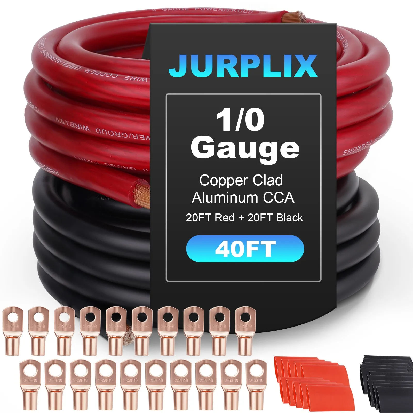 40FT 1/0 AWG Battery Cable 1/0 Gauge Wire Copper Clad Aluminum CCA Amp Wiring
40FT 1/0 AWG Battery Cable 1/0 Gauge Wire Copper Clad Aluminum CCA Amp Wiring