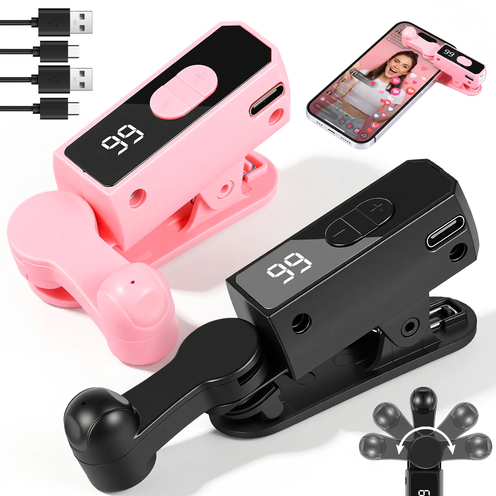 2Pcs Auto Screen Clicker 180° Rotating Arm Continuous Tapper 107 Adjustable Speed for Game Live Broadcasts Likes Reward Task
2Pcs Auto Screen Clicker 180° Rotating Arm Continuous Tapper 107 Adjustable Speed for Game Live Broadcasts Likes Reward Task