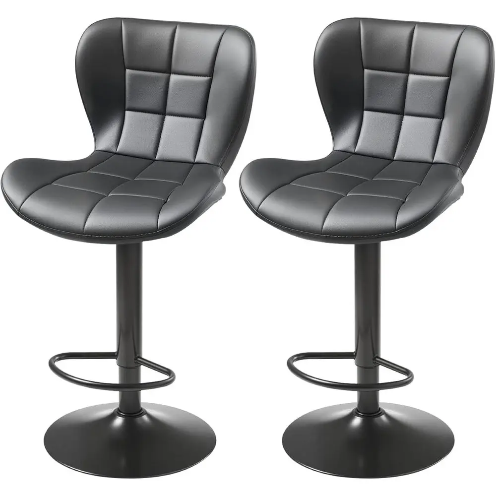 Stool Set of 2, Modern PU Leather Counter Height Stools, Swivel Kitchen Barstool with Back and Footrest, Height Adjustable Armle
Stool Set of 2, Modern PU Leather Counter Height Stools, Swivel Kitchen Barstool with Back and Footrest, Height Adjustable Armle