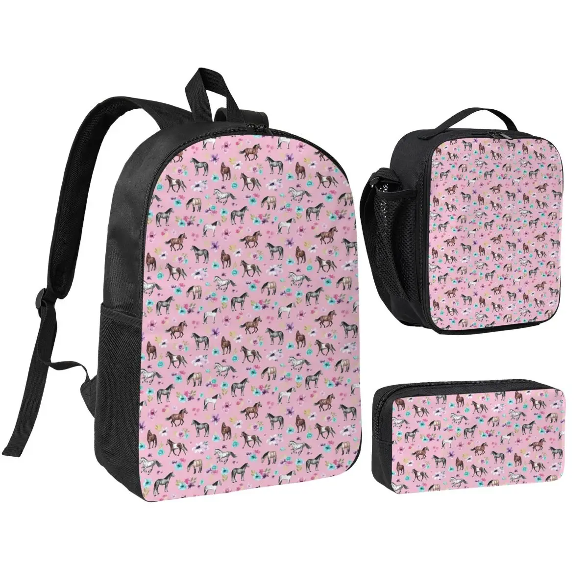 Horses And Flowers On Pink, Equestrian Art, Horse Decor Backpack BookBag School Bag Shoulder Bags 3ps Lunch Bag Pencil Case
Horses And Flowers On Pink, Equestrian Art, Horse Decor Backpack BookBag School Bag Shoulder Bags 3ps Lunch Bag Pencil Case
