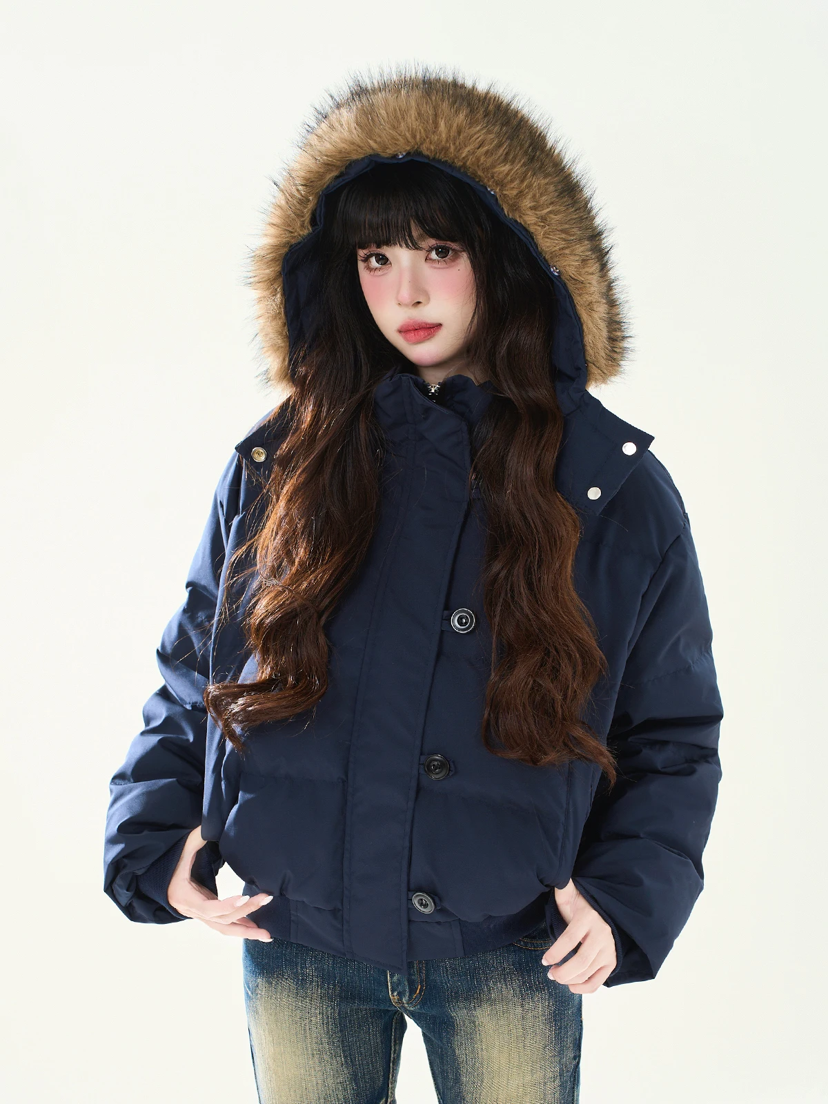 Женская зимняя теплая куртка ENJOG American Style с отстегивающимся меховым воротником, на пуху, повседневная, длинная, с длинными рукавами
Женская зимняя теплая куртка ENJOG American Style с отстегивающимся меховым воротником, на пуху, повседневная, длинная, с длинными рукавами