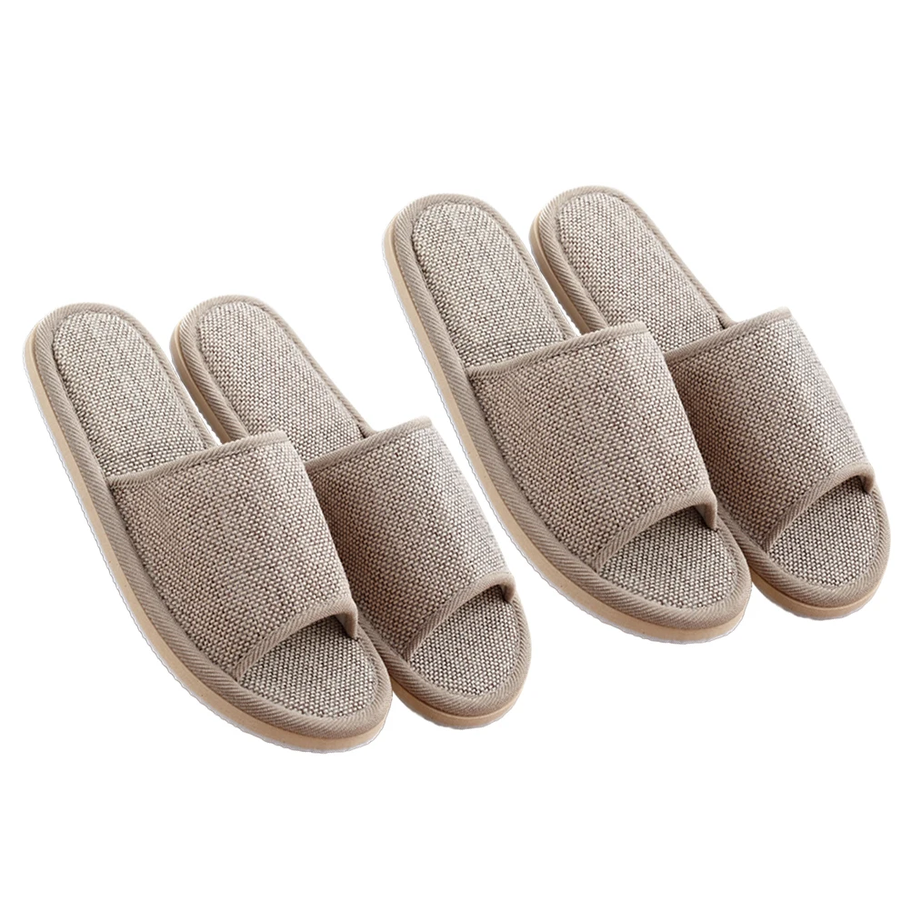 2 Pairs Cotton Linen Slippers Anti-slip Indoor Washable House for Guests Spa Bedroom Beige Reusable Man The
2 Pairs Cotton Linen Slippers Anti-slip Indoor Washable House for Guests Spa Bedroom Beige Reusable Man The