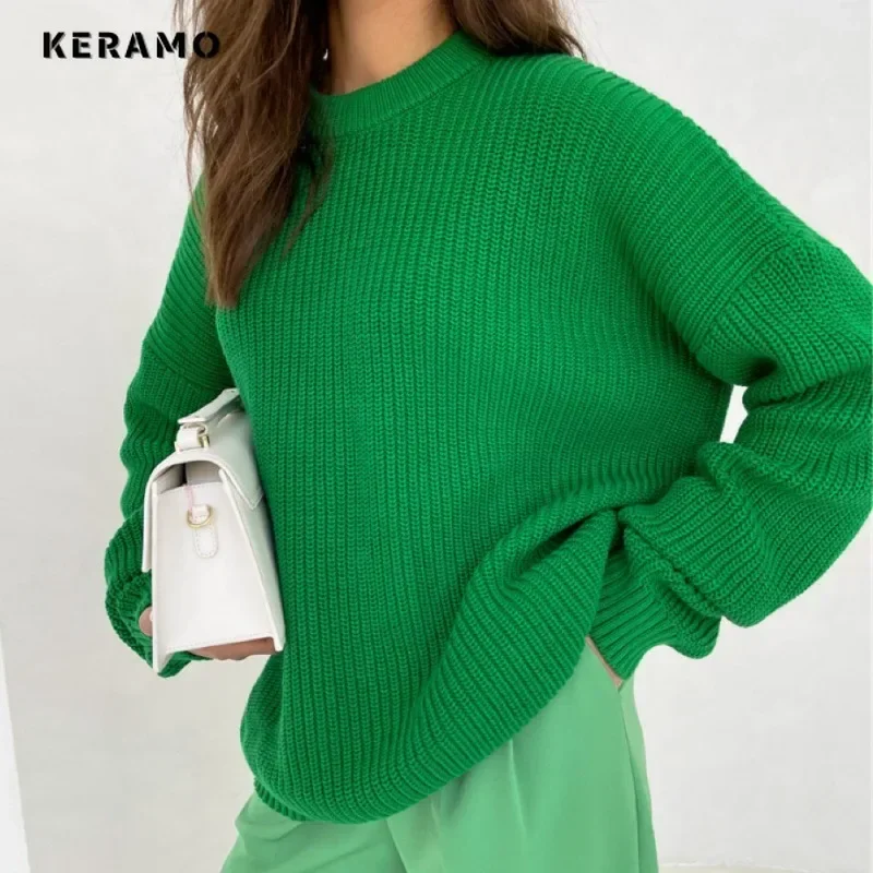 Elegant Sweet Round Neck Ladies Knitting Long Sleeve Pure Pullovers Winter Women Basics Solid Color Chic Warm Sweater Top
Elegant Sweet Round Neck Ladies Knitting Long Sleeve Pure Pullovers Winter Women Basics Solid Color Chic Warm Sweater Top