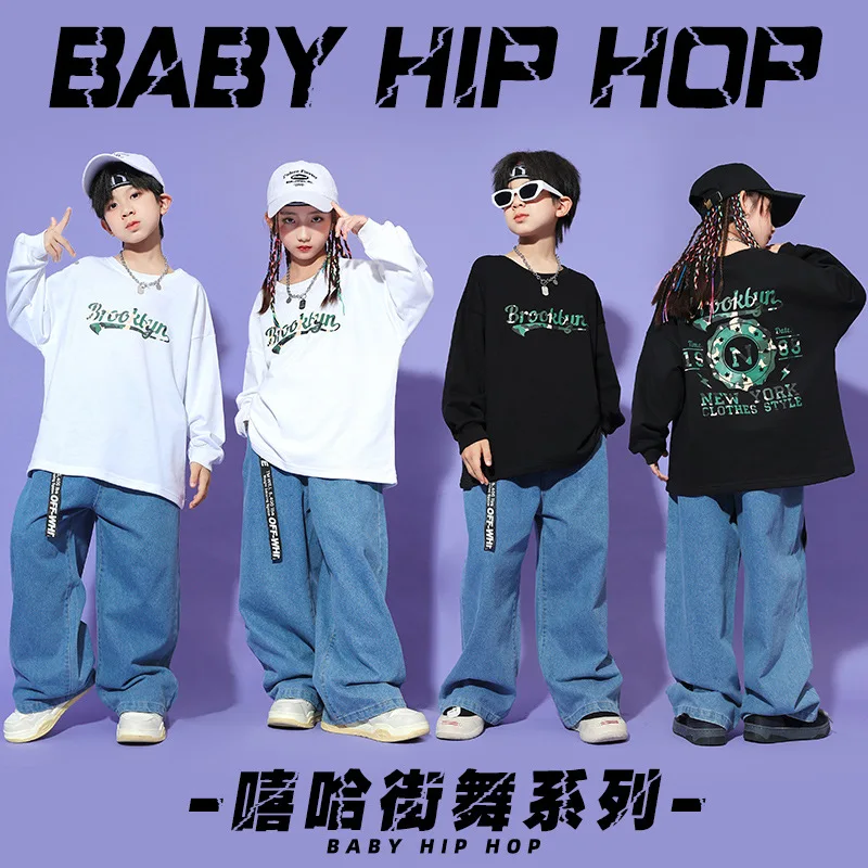 Children's Street Dance Costume Boys Hip-Hop Set Girls Jazz Dance Trendy Outfit Kids Versatile Jeans Performance Costume
Children's Street Dance Costume Boys Hip-Hop Set Girls Jazz Dance Trendy Outfit Kids Versatile Jeans Performance Costume