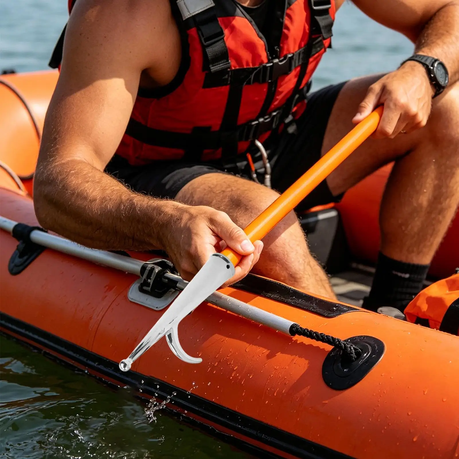 316 Stainless Steel Boat Hook Scratch Resistant Kayak Accessories Marine Hook Head for Canoe Rowboat Lifeboat Raft Docking
316 Stainless Steel Boat Hook Scratch Resistant Kayak Accessories Marine Hook Head for Canoe Rowboat Lifeboat Raft Docking