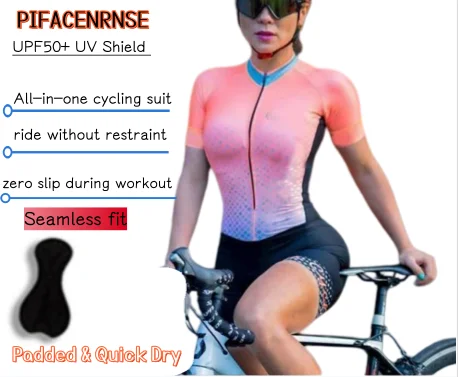 Women's Professional One Piece Triathlon Short Sleeve Bicycle Skinsuit, Cycling Jersey Sets, Running Cycling Clothing Jumpsuit
Women's Professional One Piece Triathlon Short Sleeve Bicycle Skinsuit, Cycling Jersey Sets, Running Cycling Clothing Jumpsuit
