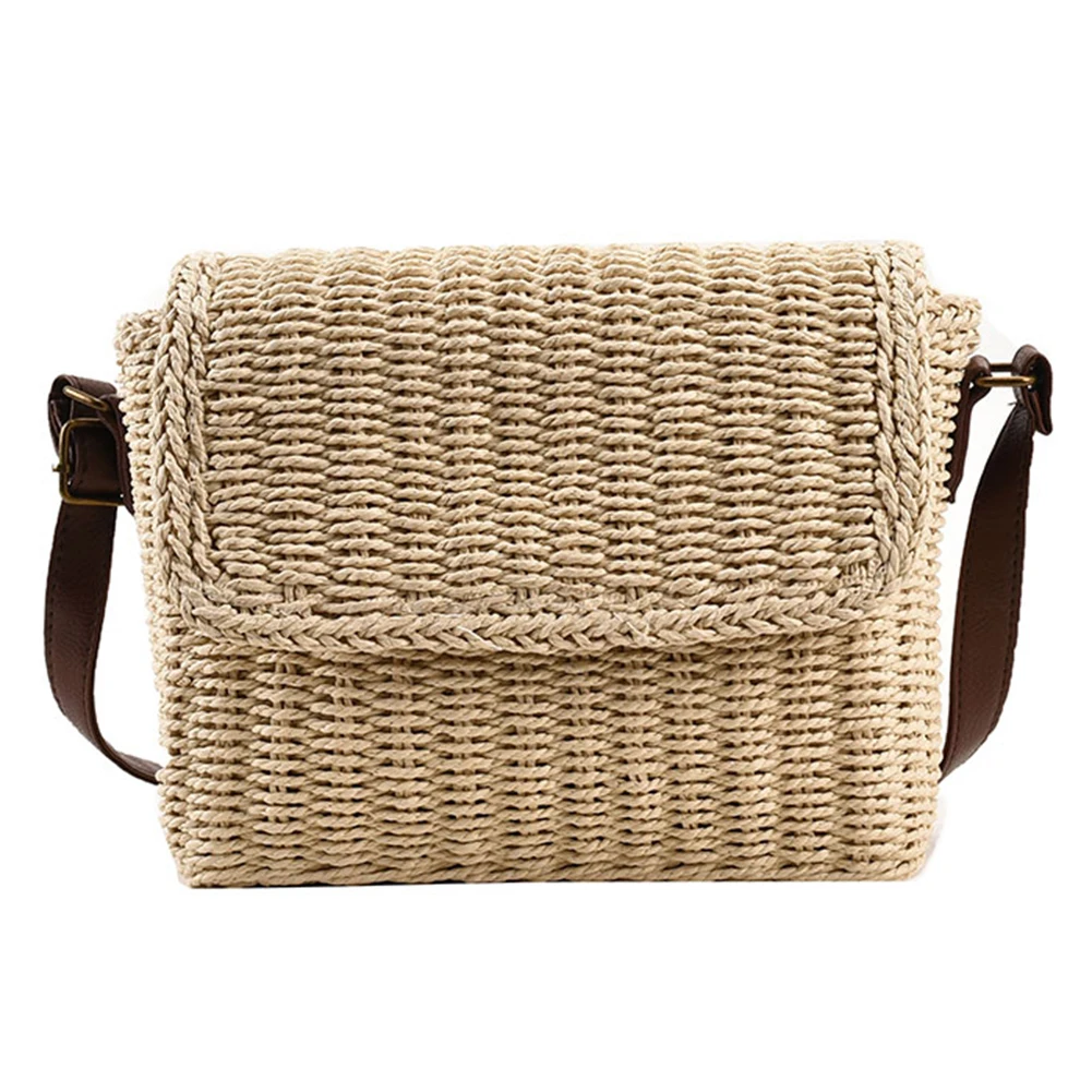 Women Weave Straw Bag Seaside Crossbody Bag Vintage Summer Straw Beach Bag Adjustable Strap Handmade Travel Flap Bag
Women Weave Straw Bag Seaside Crossbody Bag Vintage Summer Straw Beach Bag Adjustable Strap Handmade Travel Flap Bag