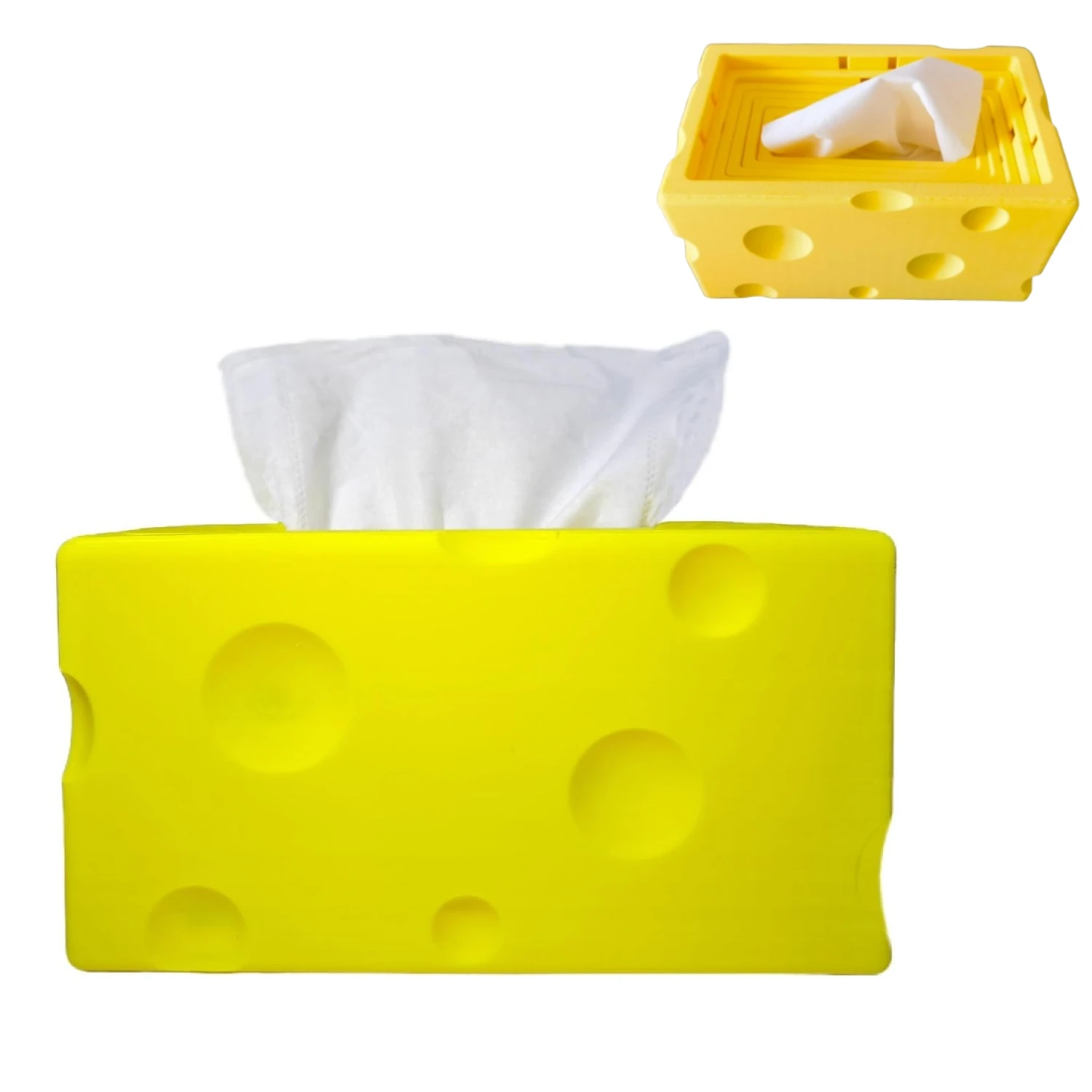 Cheese Automatic Sinking Tissue Box Cover, Creative 3D Printed Sunken Tissue Box Holder with Pull-Out Bottom, Home Tissue Case
Cheese Automatic Sinking Tissue Box Cover, Creative 3D Printed Sunken Tissue Box Holder with Pull-Out Bottom, Home Tissue Case