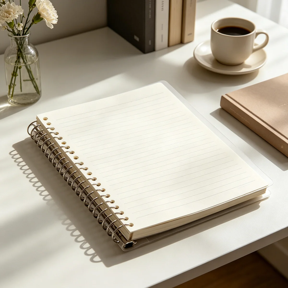 Transparent Frosted Loose-Leaf Binder Cover, Detachable Metal Ring Notebook Shell for A5/B5 Refill Paper, School & Office Use
Transparent Frosted Loose-Leaf Binder Cover, Detachable Metal Ring Notebook Shell for A5/B5 Refill Paper, School & Office Use