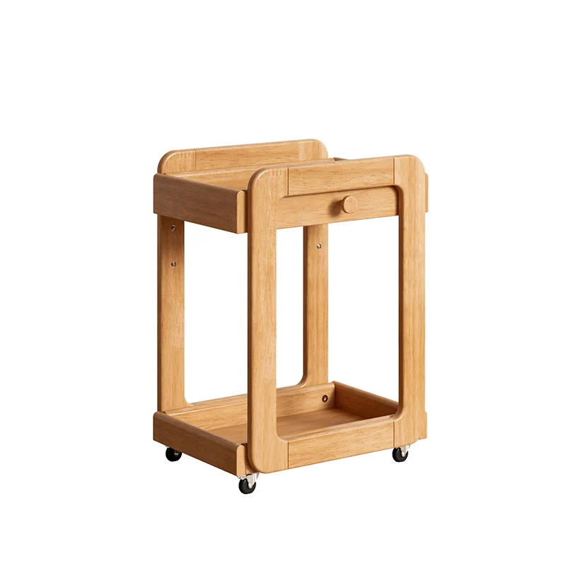 Solid wood book bag shelf, under the table, small trolley storage shelf next to the household desk
Solid wood book bag shelf, under the table, small trolley storage shelf next to the household desk