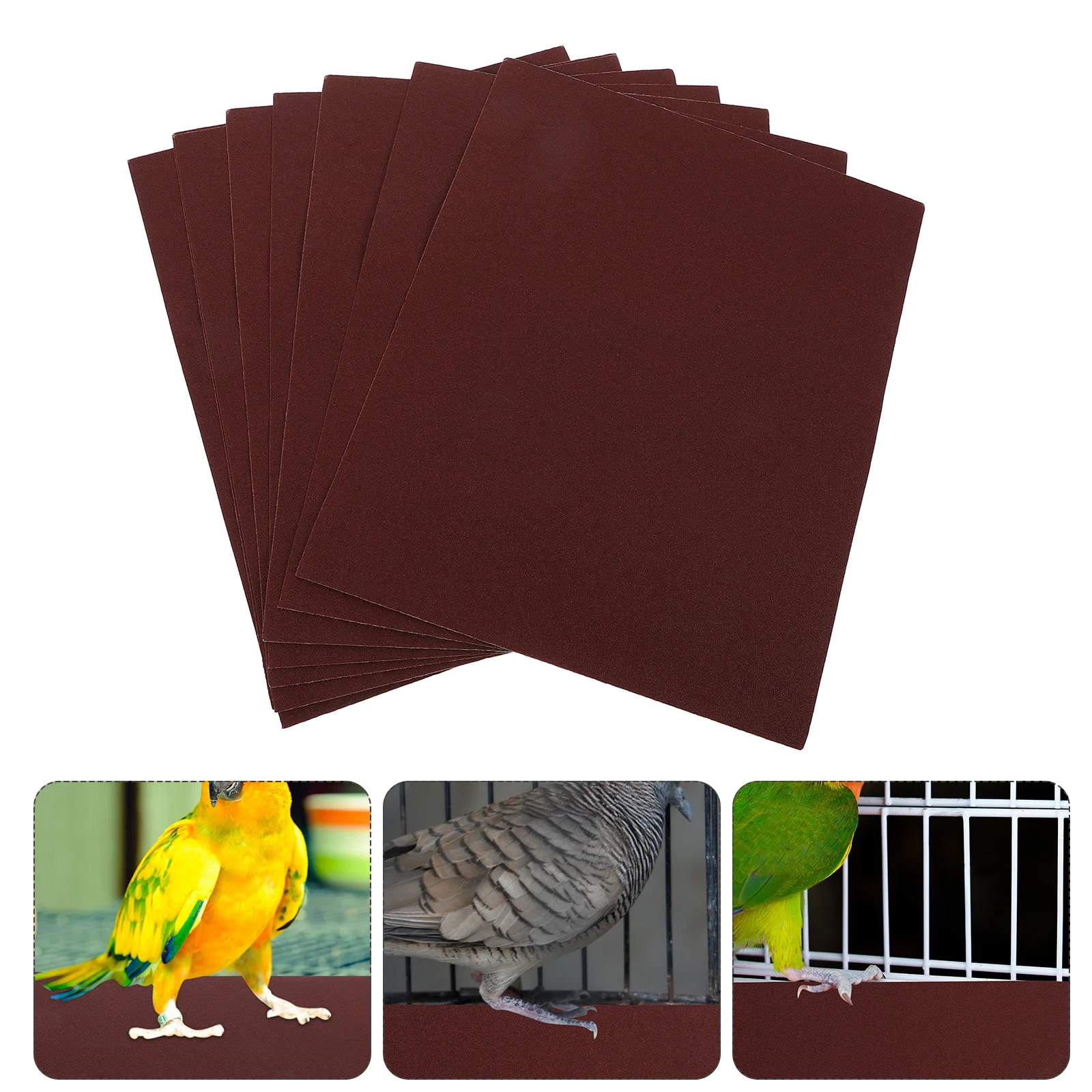 20Pcs Bird Sandpaper Sheets for Claw and Beak Maintenance Rough Surface Cage Liner for Parrot Healthy Grooming Brown
20Pcs Bird Sandpaper Sheets for Claw and Beak Maintenance Rough Surface Cage Liner for Parrot Healthy Grooming Brown