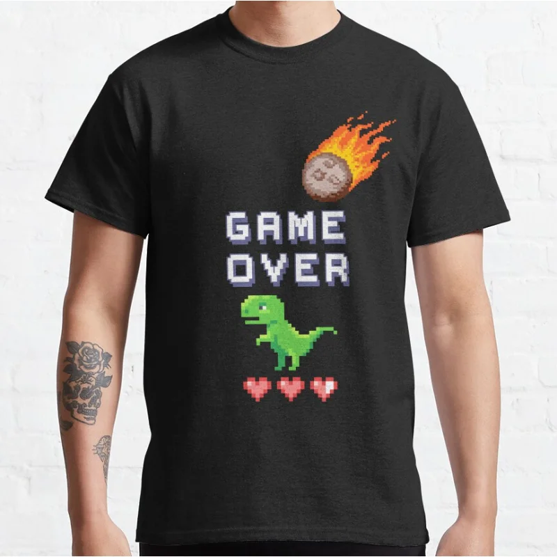 Game over Funny offline t rex 90s cartoon pixel video game dinosaur T-shirt for men large size Adult Tops S-6xl
Game over Funny offline t rex 90s cartoon pixel video game dinosaur T-shirt for men large size Adult Tops S-6xl