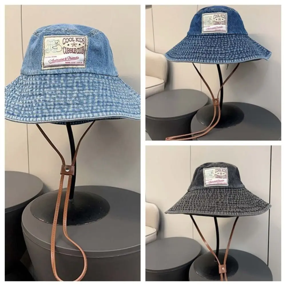 Soft Sunshade Denim Bucket Hats Lightweight Japanese Style Retro Fisherman Hat Black PU Sun Protection Basin Cap Spring
Soft Sunshade Denim Bucket Hats Lightweight Japanese Style Retro Fisherman Hat Black PU Sun Protection Basin Cap Spring