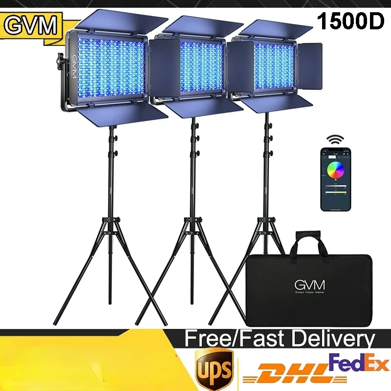 GVM 1500D RGB LED Video Light 75W Video Lighting Kit With Bluetooth Control Led Panel Light For Photography, YouTube Studio
GVM 1500D RGB LED Video Light 75W Video Lighting Kit With Bluetooth Control Led Panel Light For Photography, YouTube Studio