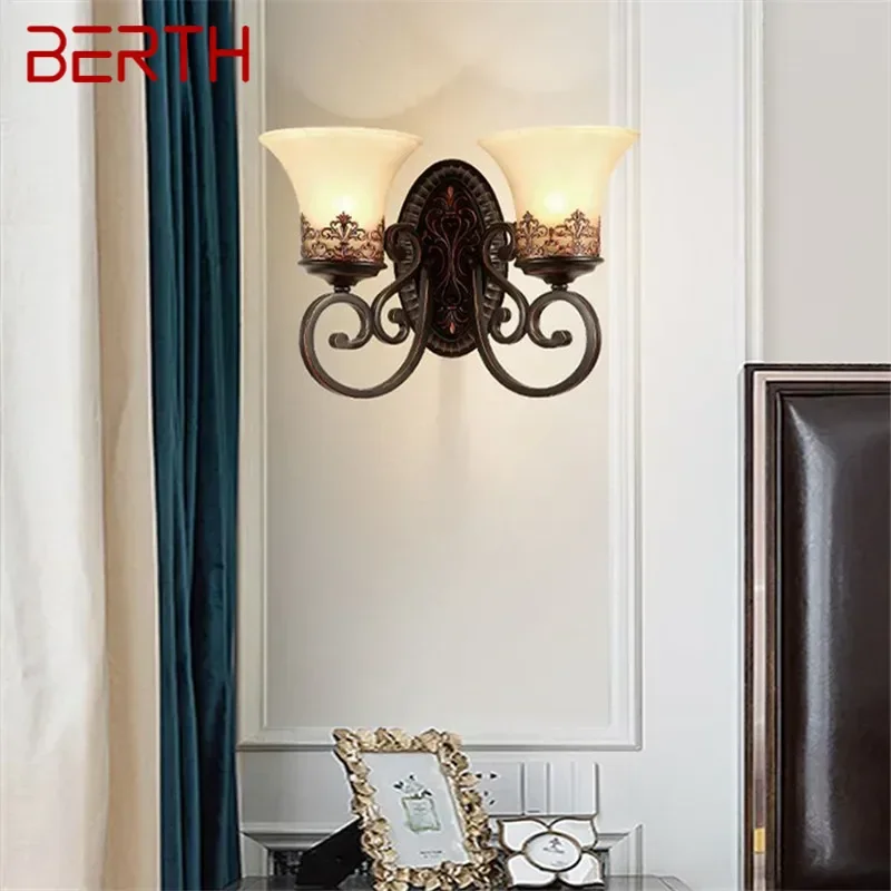 BERTH American Retro Wall Lamp European Luxury LED Living Room Bedroom Study Room Hotel Villa Model Room Aisle Wall Light
BERTH American Retro Wall Lamp European Luxury LED Living Room Bedroom Study Room Hotel Villa Model Room Aisle Wall Light