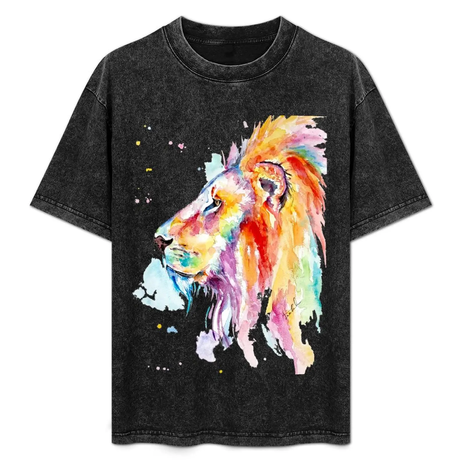 Watercolor lion in colorful T-Shirt Big Size Short Sleeve Tee for Men
Watercolor lion in colorful T-Shirt Big Size Short Sleeve Tee for Men