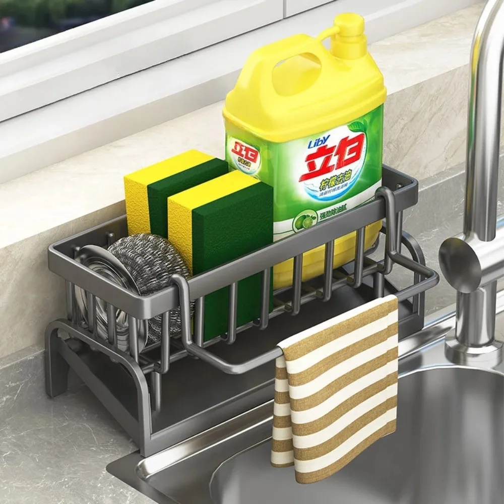 Kitchen Shelf Cleaning Cloth Storage Draining Rack Household Detergent Sponge Rack Water Sink Water Sink Water Sink Artifact
Kitchen Shelf Cleaning Cloth Storage Draining Rack Household Detergent Sponge Rack Water Sink Water Sink Water Sink Artifact