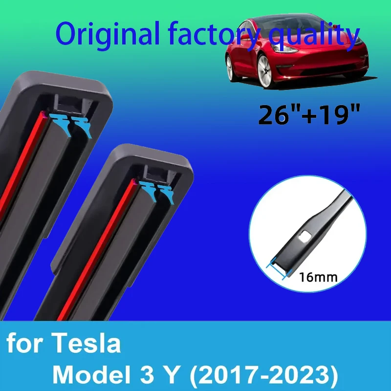 2PCS Car Wiper Blades for 2017-2023 Tesla Model 3 Y Front Windscreen Windshield Double Rubber Car Accessories 2021 2022 2023
2PCS Car Wiper Blades for 2017-2023 Tesla Model 3 Y Front Windscreen Windshield Double Rubber Car Accessories 2021 2022 2023