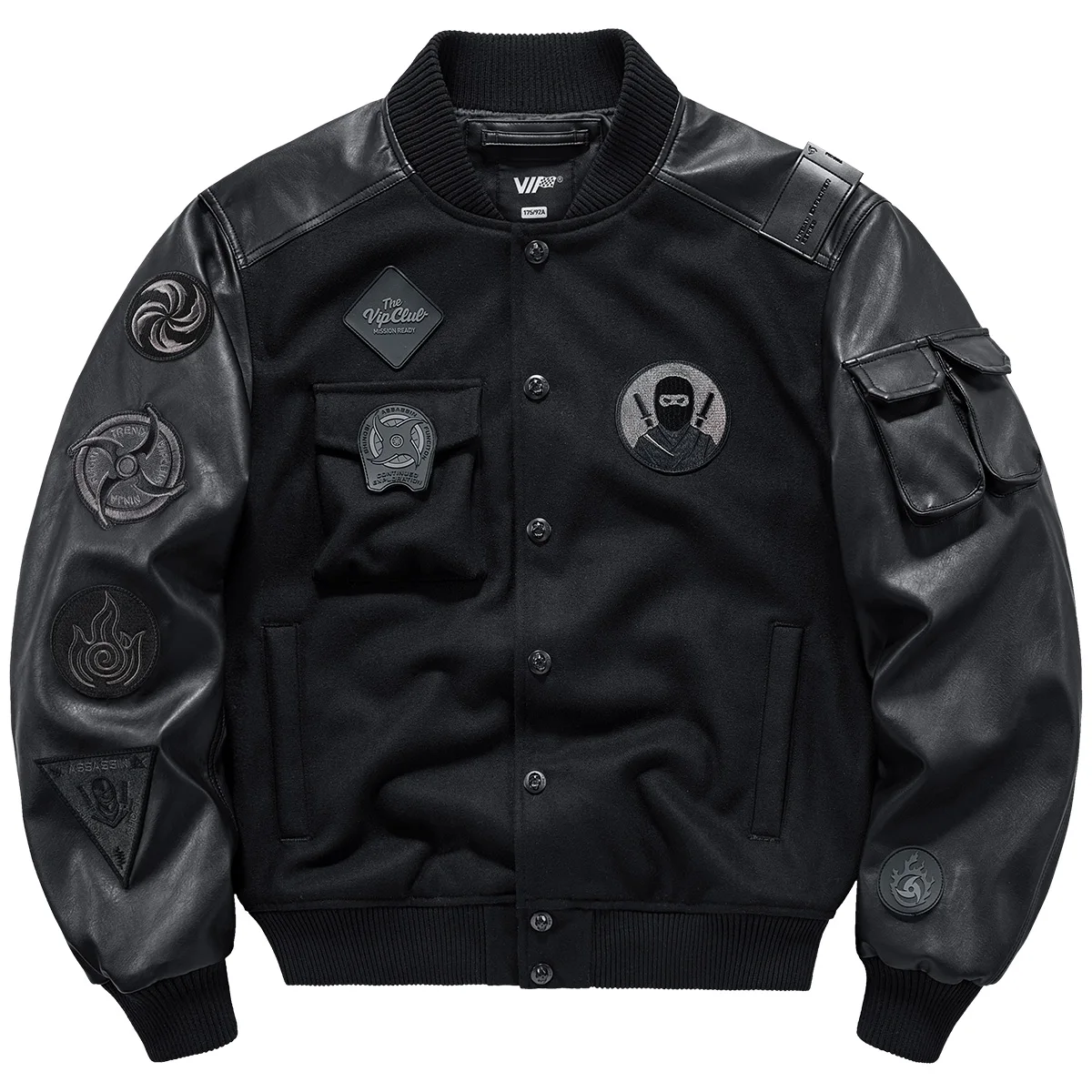 VIP Men's Woolen Baseball Jacket Autumn Winter Fashion Workwear Coat American Retro Flight Jacket with Ninja Embroidery Trend...
VIP Men's Woolen Baseball Jacket Autumn Winter Fashion Workwear Coat American Retro Flight Jacket with Ninja Embroidery Trend...