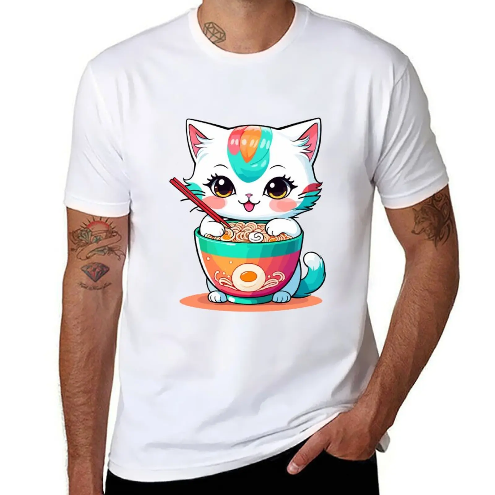 Cute Kawaii Cat Eating Ramen T-Shirt t shirt man casual printed t shirts for man T-Shirt
Cute Kawaii Cat Eating Ramen T-Shirt t shirt man casual printed t shirts for man T-Shirt