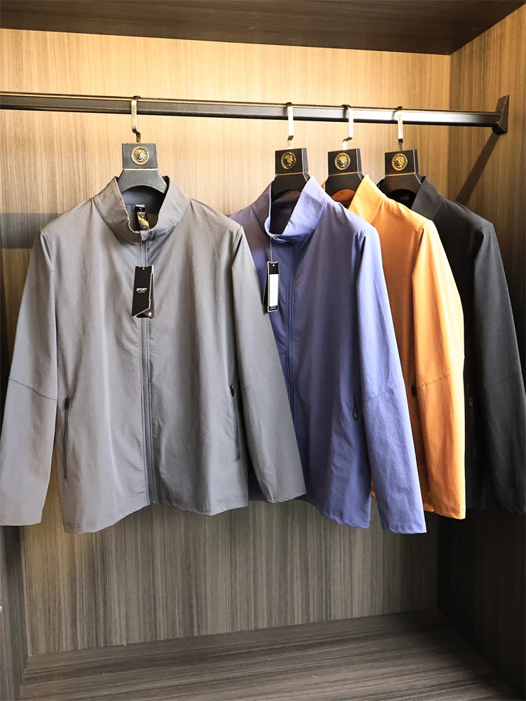 Lightweight Qui Dry Outdoor Men's Jaet Stand Collar Elastic Wetn Absorbent Breathable Fly Bird Autumn Sports Coat
Lightweight Qui Dry Outdoor Men's Jaet Stand Collar Elastic Wetn Absorbent Breathable Fly Bird Autumn Sports Coat