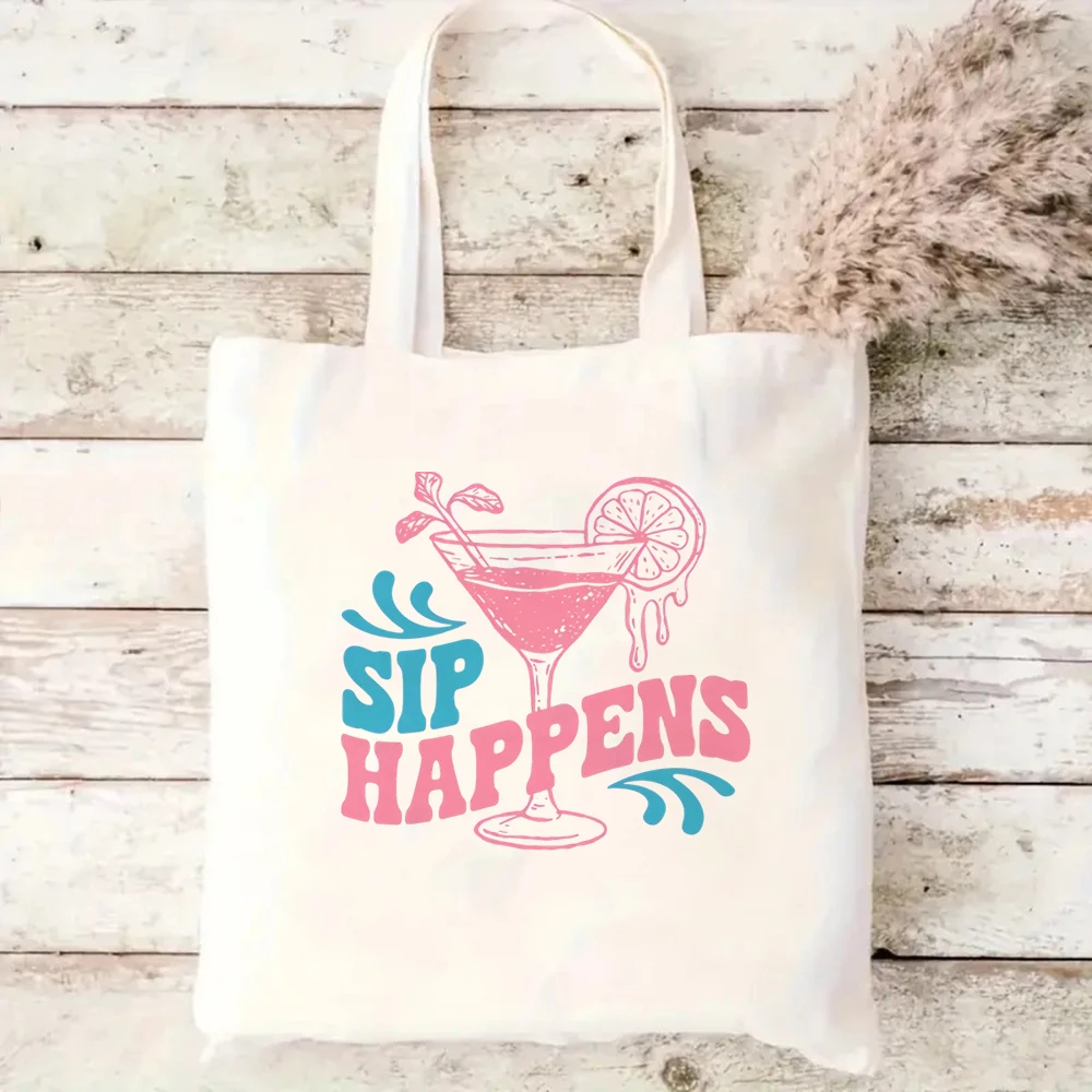 Sip Happens Canvas Tote Bag Funny Cocktail Drink Quote Print Aesthetic Retro Shrug It Off Shoulder Purse Reusable Beach Bag
Sip Happens Canvas Tote Bag Funny Cocktail Drink Quote Print Aesthetic Retro Shrug It Off Shoulder Purse Reusable Beach Bag