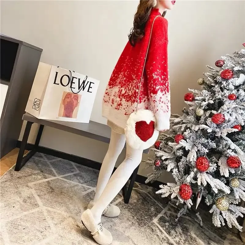2024 Female Winter Korean Round Neck Pullovers Long Sleeve Sweater Casual Fashion Knitting Christmas Popularity Comfortable Tops
2024 Female Winter Korean Round Neck Pullovers Long Sleeve Sweater Casual Fashion Knitting Christmas Popularity Comfortable Tops