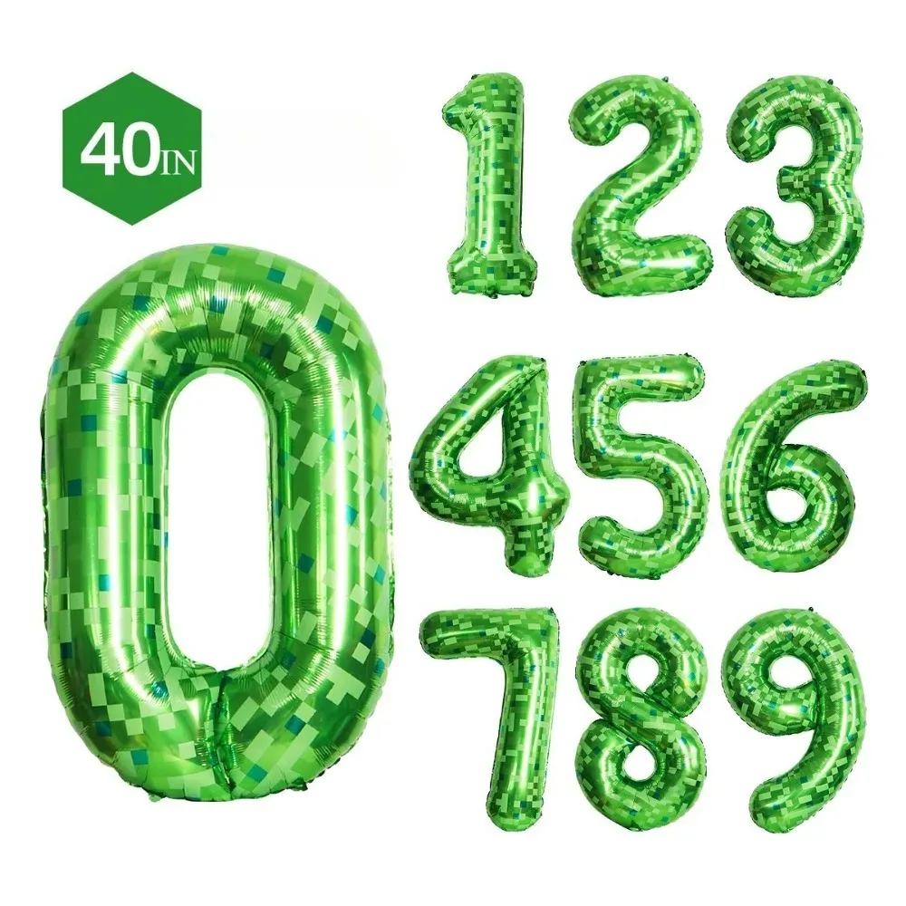 40 Inch Giant Green Pixel Theme Number Foil Balloons Large Number Balloons Party Balloons Birthday Party Decoration
40 Inch Giant Green Pixel Theme Number Foil Balloons Large Number Balloons Party Balloons Birthday Party Decoration