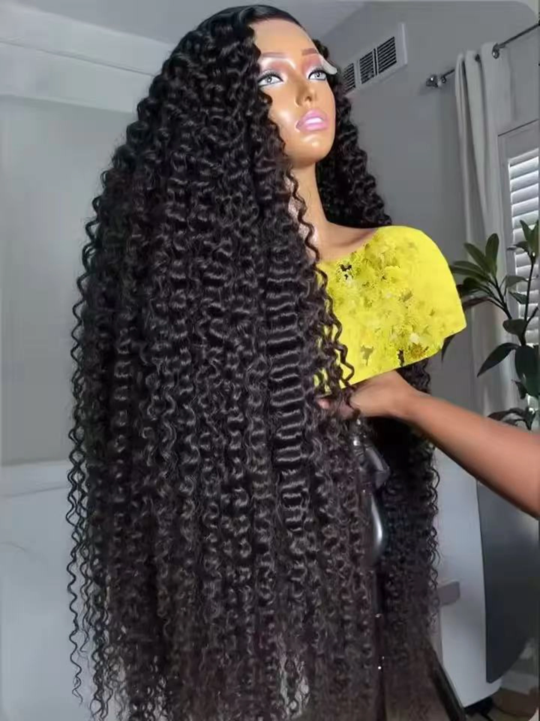 Black Color 13X4X1 HD Lace Frontal Synthetic Wig For Women Deep Wave Preplucked With Baby Hair Cosplay Daily Drag Queen Soft
Black Color 13X4X1 HD Lace Frontal Synthetic Wig For Women Deep Wave Preplucked With Baby Hair Cosplay Daily Drag Queen Soft