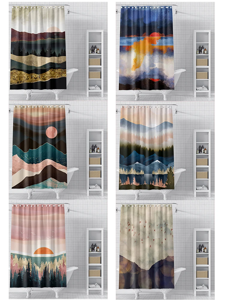 Home shower curtains for bathroom waterproof fabric Modern Nordic style bathroom Curtains shower curtain morandi ins Abstract
Home shower curtains for bathroom waterproof fabric Modern Nordic style bathroom Curtains shower curtain morandi ins Abstract