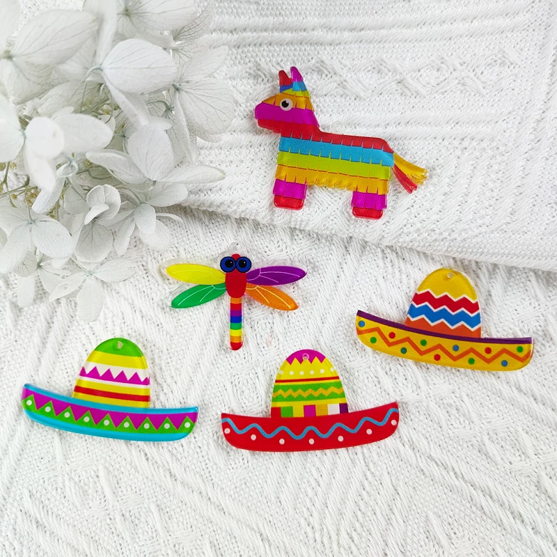 MuhNa 10pcs/pack Carnival Cactus Horse Hat Dragonfly Acrylic Charms for DIY Jewelry Making Earring Finding
MuhNa 10pcs/pack Carnival Cactus Horse Hat Dragonfly Acrylic Charms for DIY Jewelry Making Earring Finding