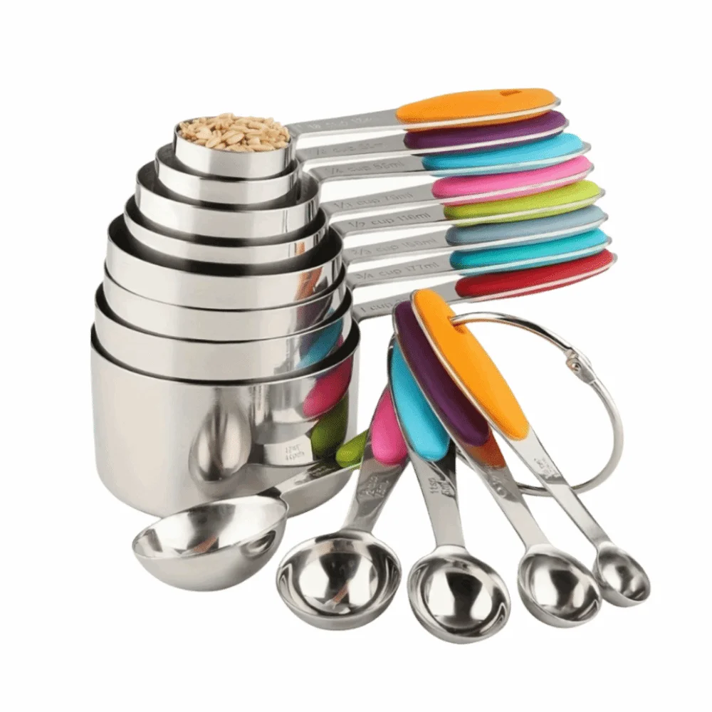 8/13Pcs Stainless Steel Measuring Spoons Set Teaspoon Stackable Spoon Measuring Cups Set Long Handle Colorful
8/13Pcs Stainless Steel Measuring Spoons Set Teaspoon Stackable Spoon Measuring Cups Set Long Handle Colorful