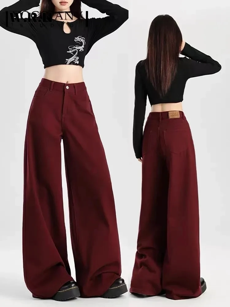 Women's Y2K Red Eclectic Full Length Jeans Grunge 2000s Street Retro High Waist Denim Trouser Vintage Casual Trashy Emo Pants
Women's Y2K Red Eclectic Full Length Jeans Grunge 2000s Street Retro High Waist Denim Trouser Vintage Casual Trashy Emo Pants