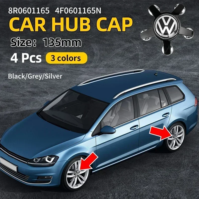 4Pcs 135mm Car Hub Center Wheel Caps Emblem Badge 4F0601165N 8R0601165 Five claws logo For Volkswagen VW Auto Accessories
4Pcs 135mm Car Hub Center Wheel Caps Emblem Badge 4F0601165N 8R0601165 Five claws logo For Volkswagen VW Auto Accessories