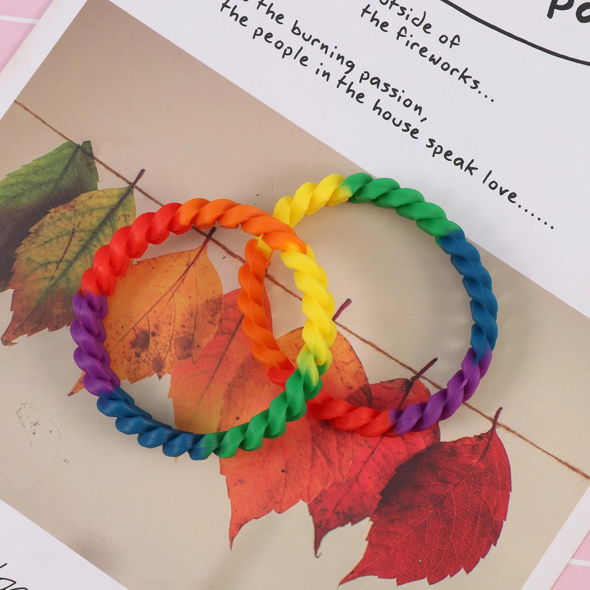 6PCS Silicone Bracelets Rainbow Bands Wristbands for Gay Pride Event Party Gifts Comfortable Daily Wear
6PCS Silicone Bracelets Rainbow Bands Wristbands for Gay Pride Event Party Gifts Comfortable Daily Wear