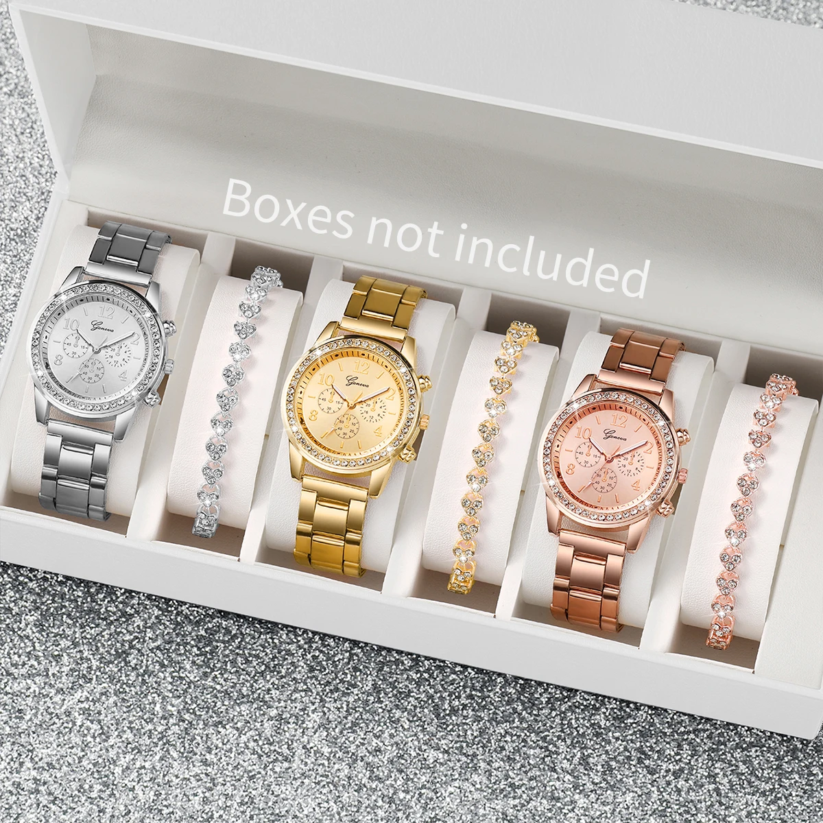 2/4/6PCS Women's Watches Fashion Rhinestone Quartz Watch Ladies Wrist Watches Bracelets Set Reloj Mujer(Without Box)
2/4/6PCS Women's Watches Fashion Rhinestone Quartz Watch Ladies Wrist Watches Bracelets Set Reloj Mujer(Without Box)