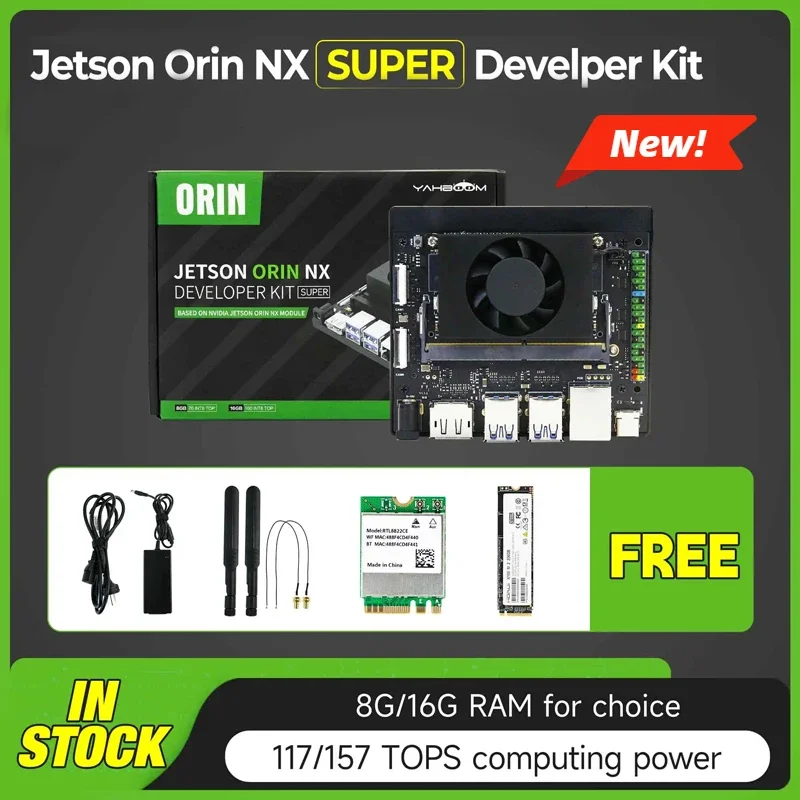 Jetson Orin NX Super Version SUB Dev Board SUB Kit на основе официального основного модуля с 8 ГБ/16 ГБ для ROS AI Deep Learning
Jetson Orin NX Super Version SUB Dev Board SUB Kit на основе официального основного модуля с 8 ГБ/16 ГБ для ROS AI Deep Learning